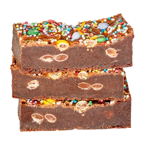 Smarties confetti brownies